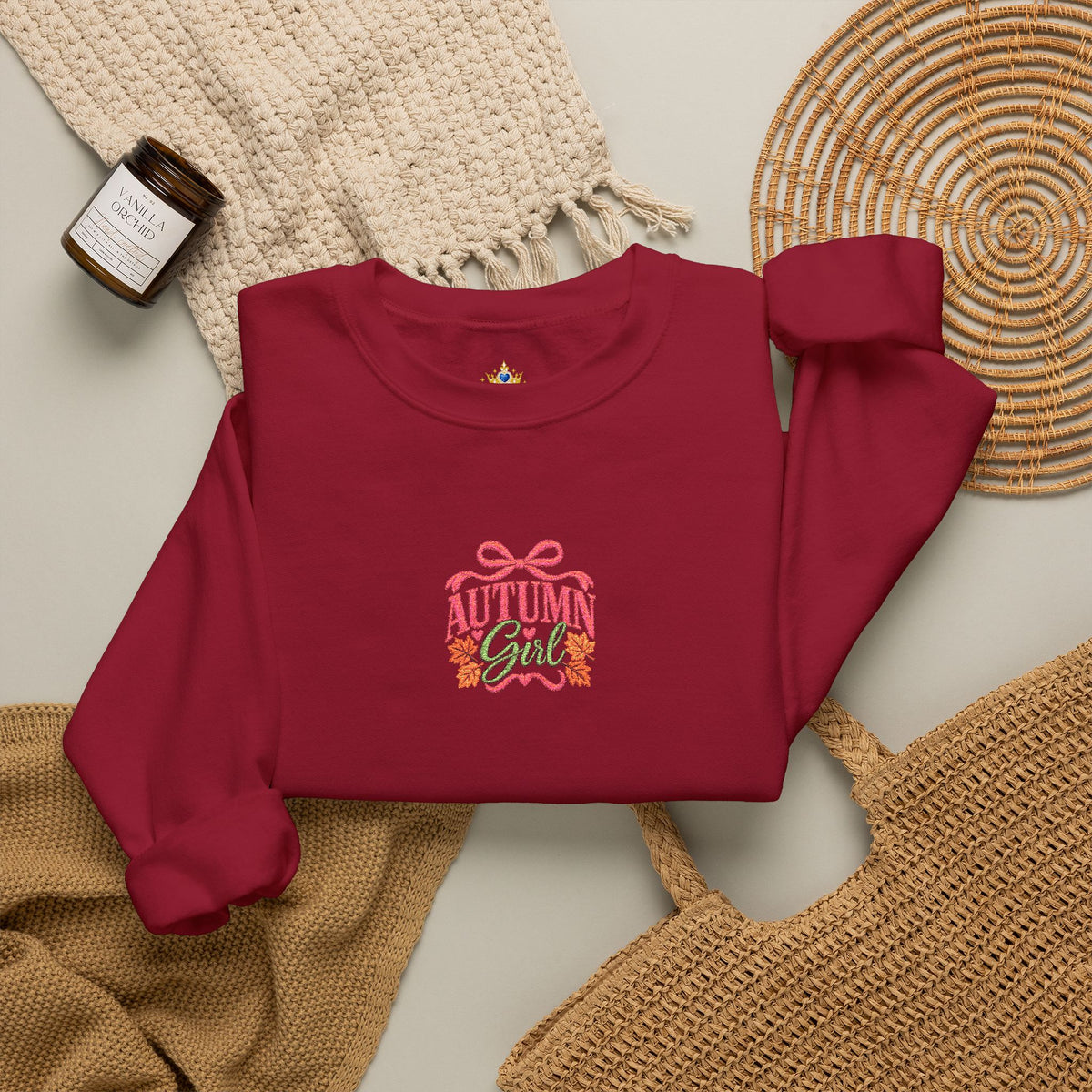 Autumn Girl 2026 Fall embroidered Unisex Heavy Blend™ Crewneck Sweatshirt