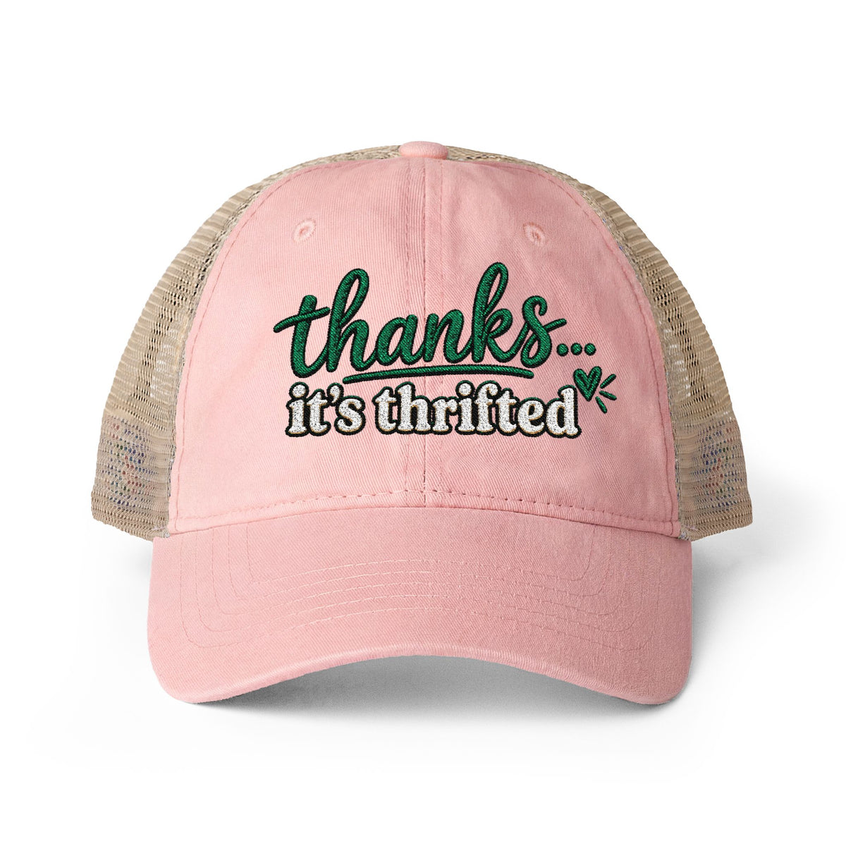 Women's Washed Mesh-Back Cap- Thanks it's thrifted