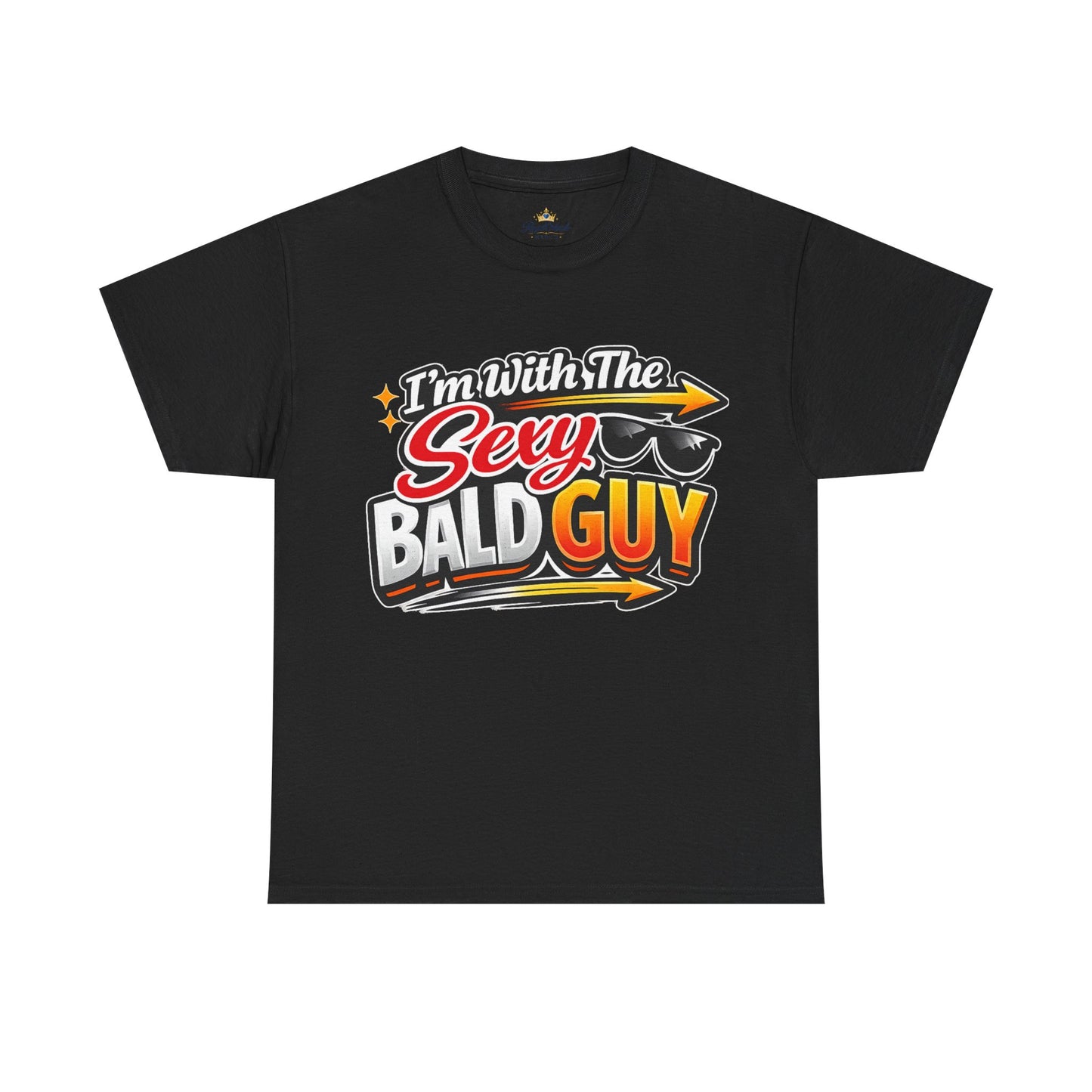 I'm With The Sexy Bald Guy T-Shirt | Funny Couple Tee, Sunglasses Graphic
