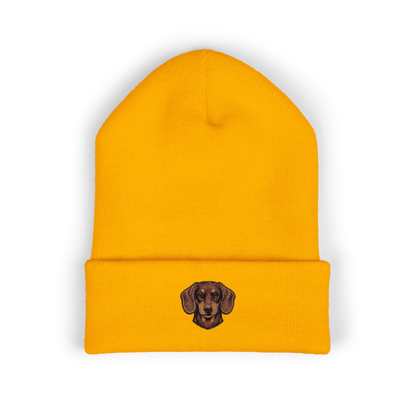 Dachshund Embroidered Beanie | Cuffed Knit Hat