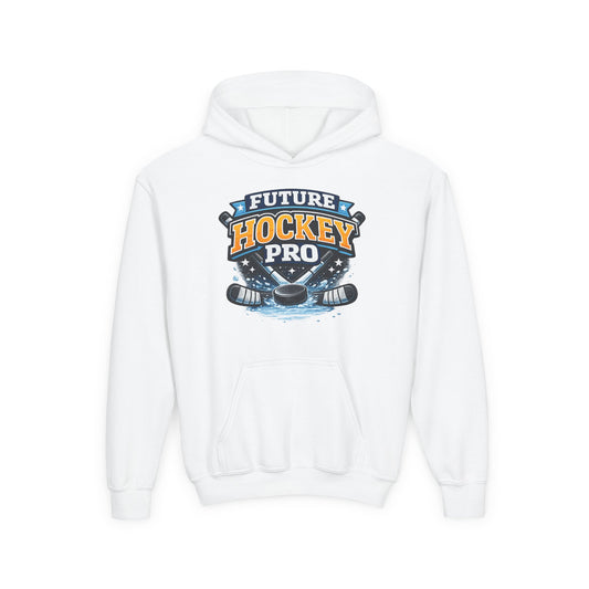 Future Hockey Pro Youth Hoodie | Ice Hockey Logo, Skates & Puck