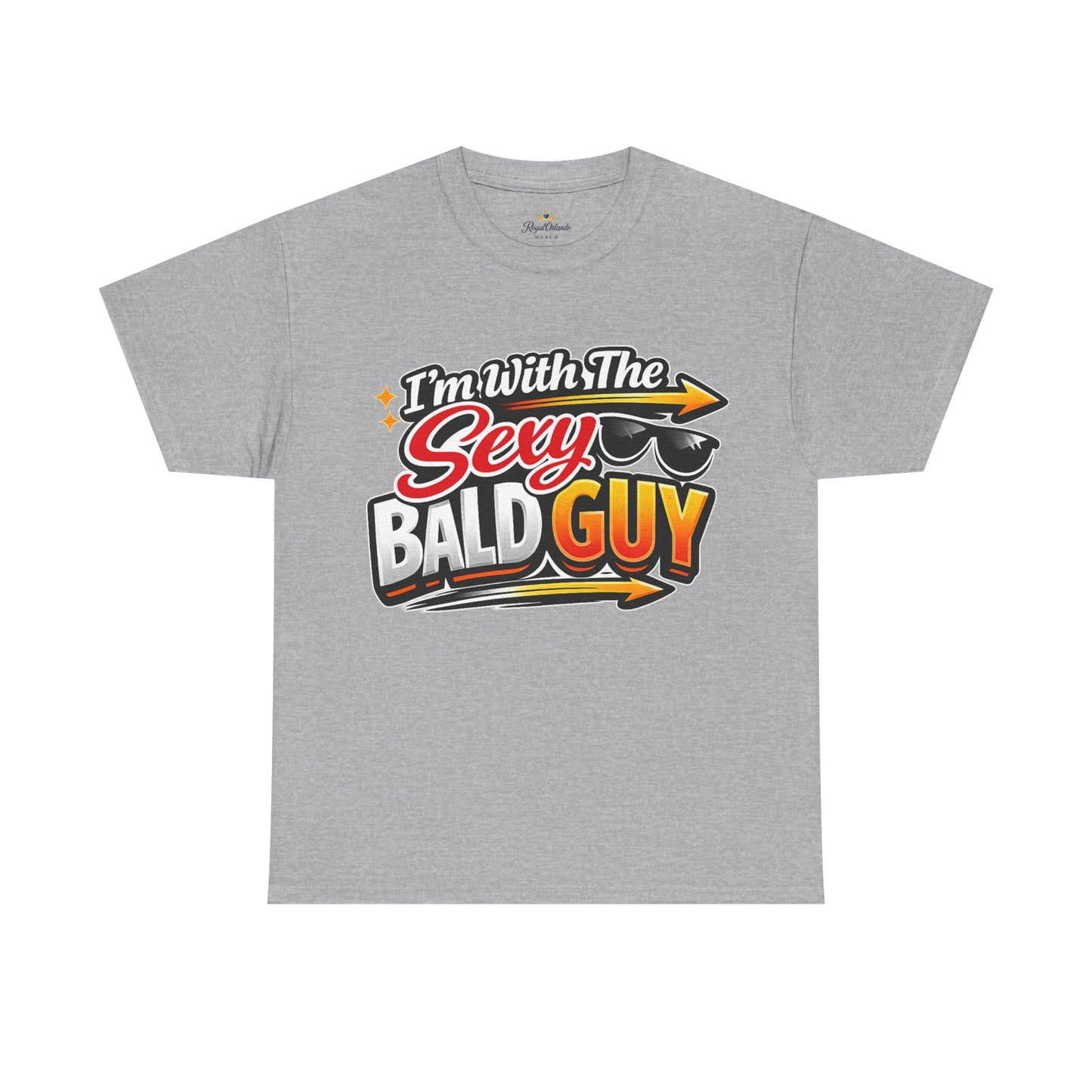 I'm With The Sexy Bald Guy T-Shirt | Funny Couple Tee, Sunglasses Graphic