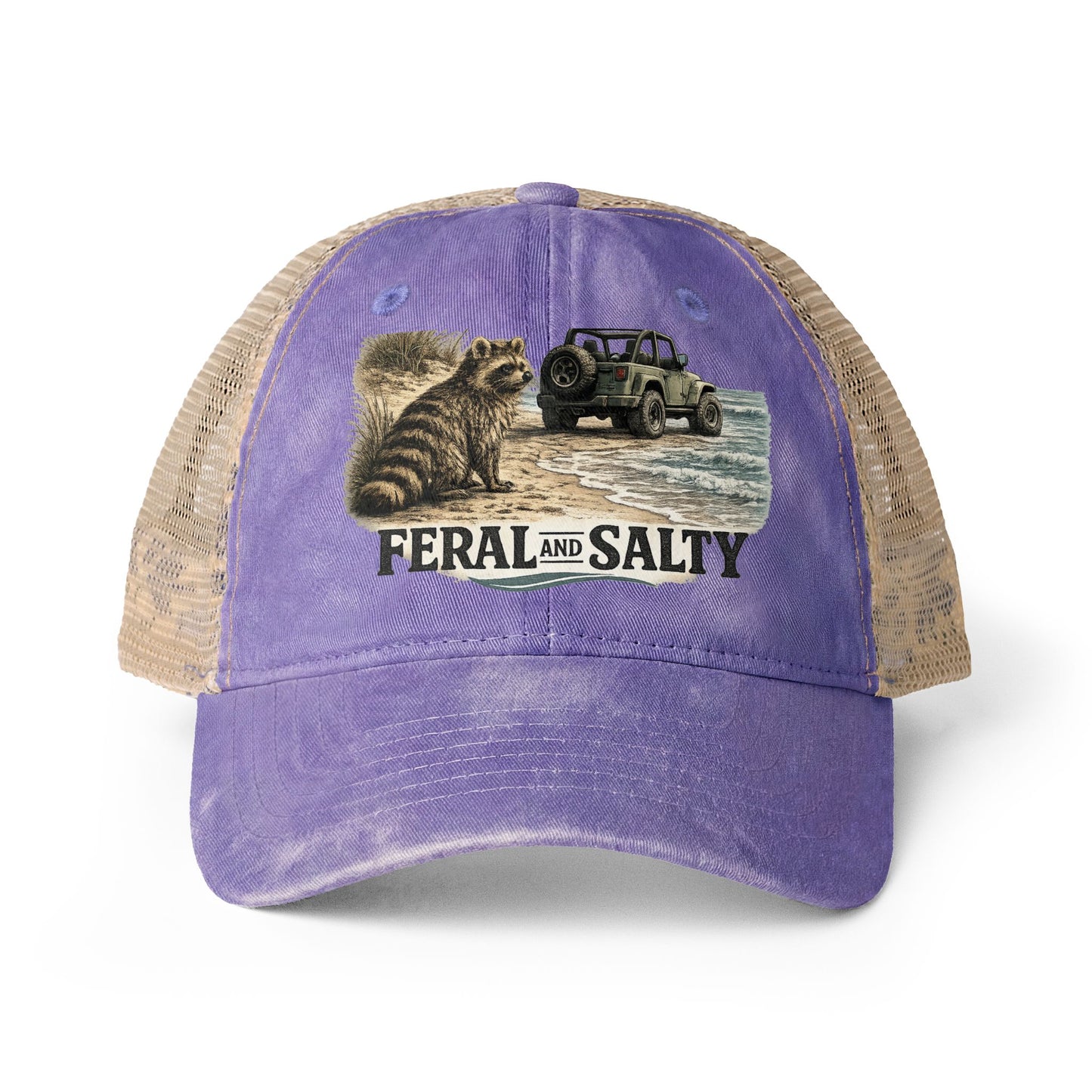 Women's Washed Mesh-Back Cap Feral and Salty