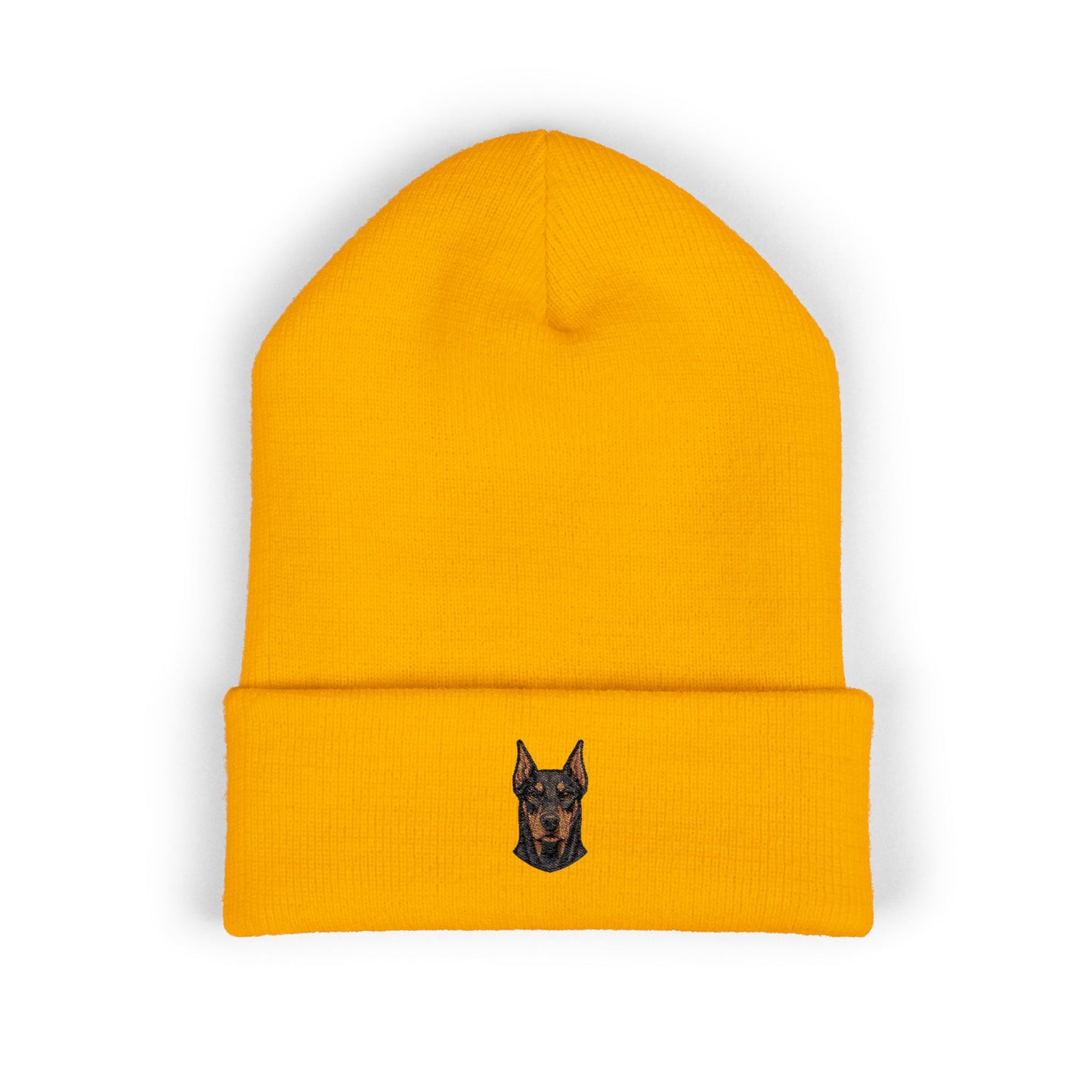 Doberman Pinscher Embroidered Beanie | Cuffed Knit Hat