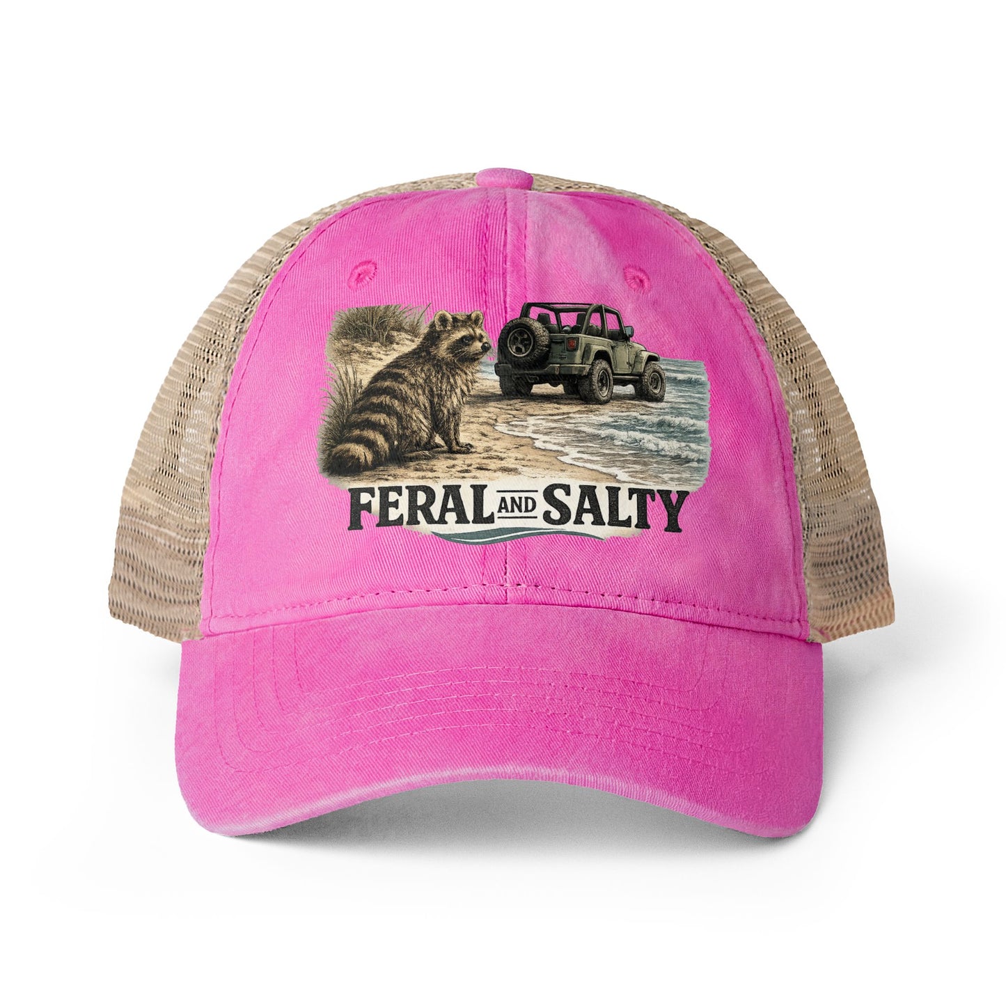 Women's Washed Mesh-Back Cap Feral and Salty