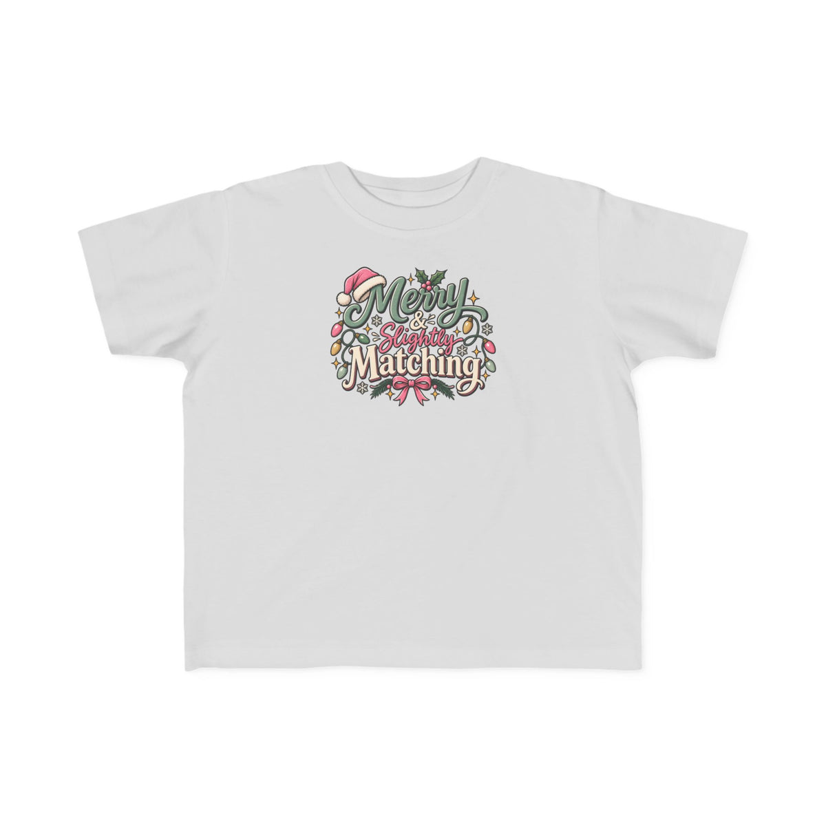 Kids Christmas Tee — “Merry Matching” Festive Holiday Shirt for Toddlers