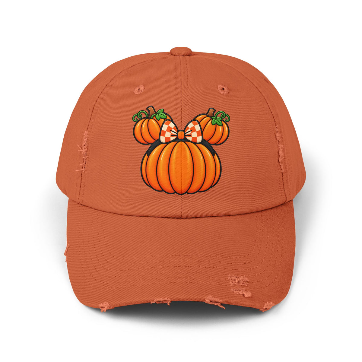 Fall Pumpkin  Ears Cap | Distressed Baseball Hat, Halloween Fall