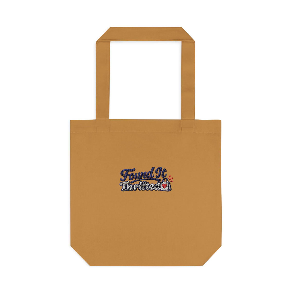 Tote Bag — “Found It, Thrifted” Graphic Cotton Tote for Everyday Errands & Gifts