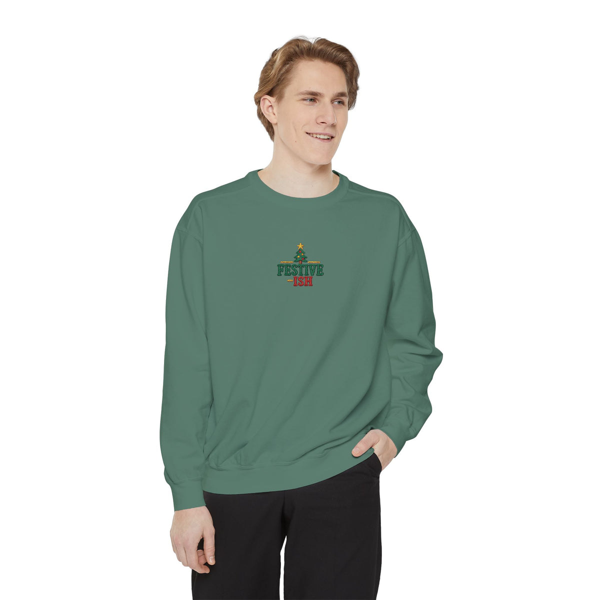 Holiday Sweatshirt — Festiv-ish Christmas Tree Crewneck