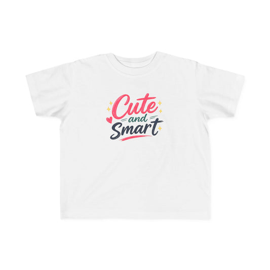 Cute and Smart Toddler Tee | Kids Graphic Shirt, Playful Script Design