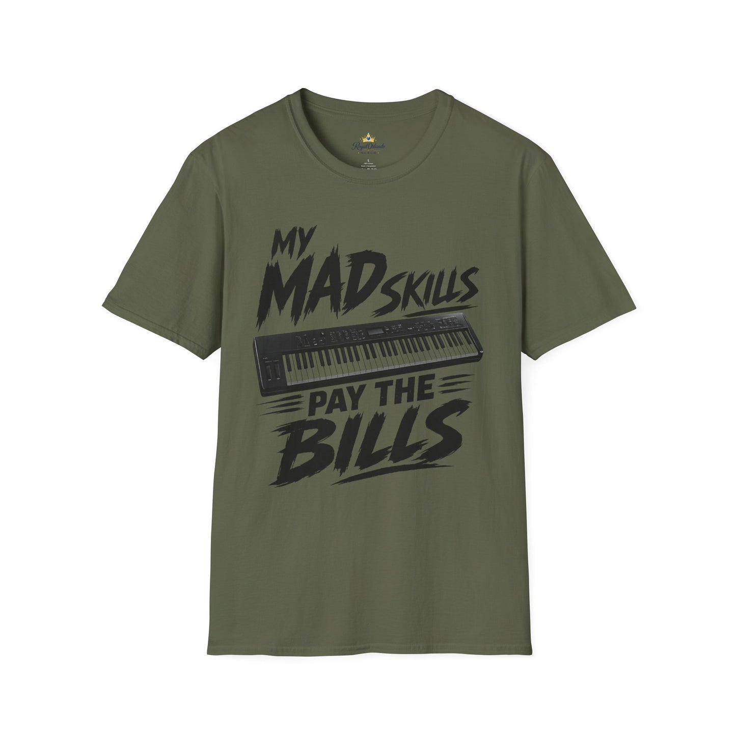 My Mad Skills Pay The Bills T-Shirt | Keyboard Piano Musician Tee
