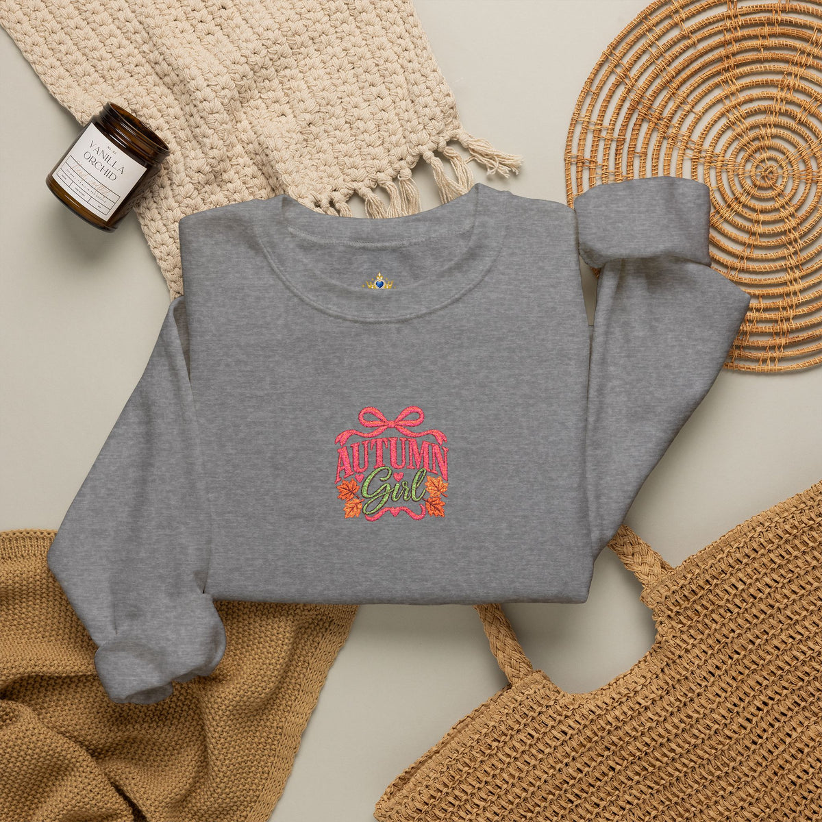 Autumn Girl 2026 Fall embroidered Unisex Heavy Blend™ Crewneck Sweatshirt