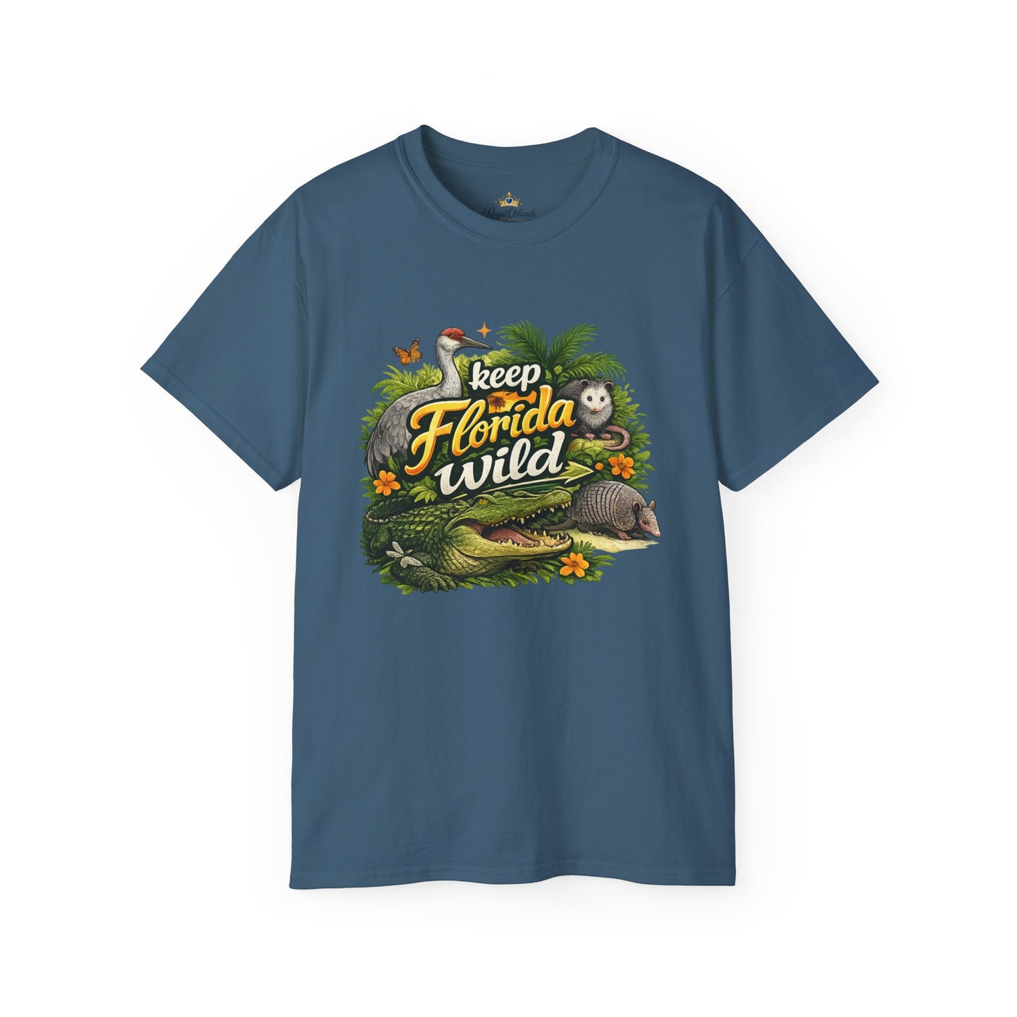 Keep Florida Wild T-Shirt | Alligator, Manatee, Palm Trees, Nature Design