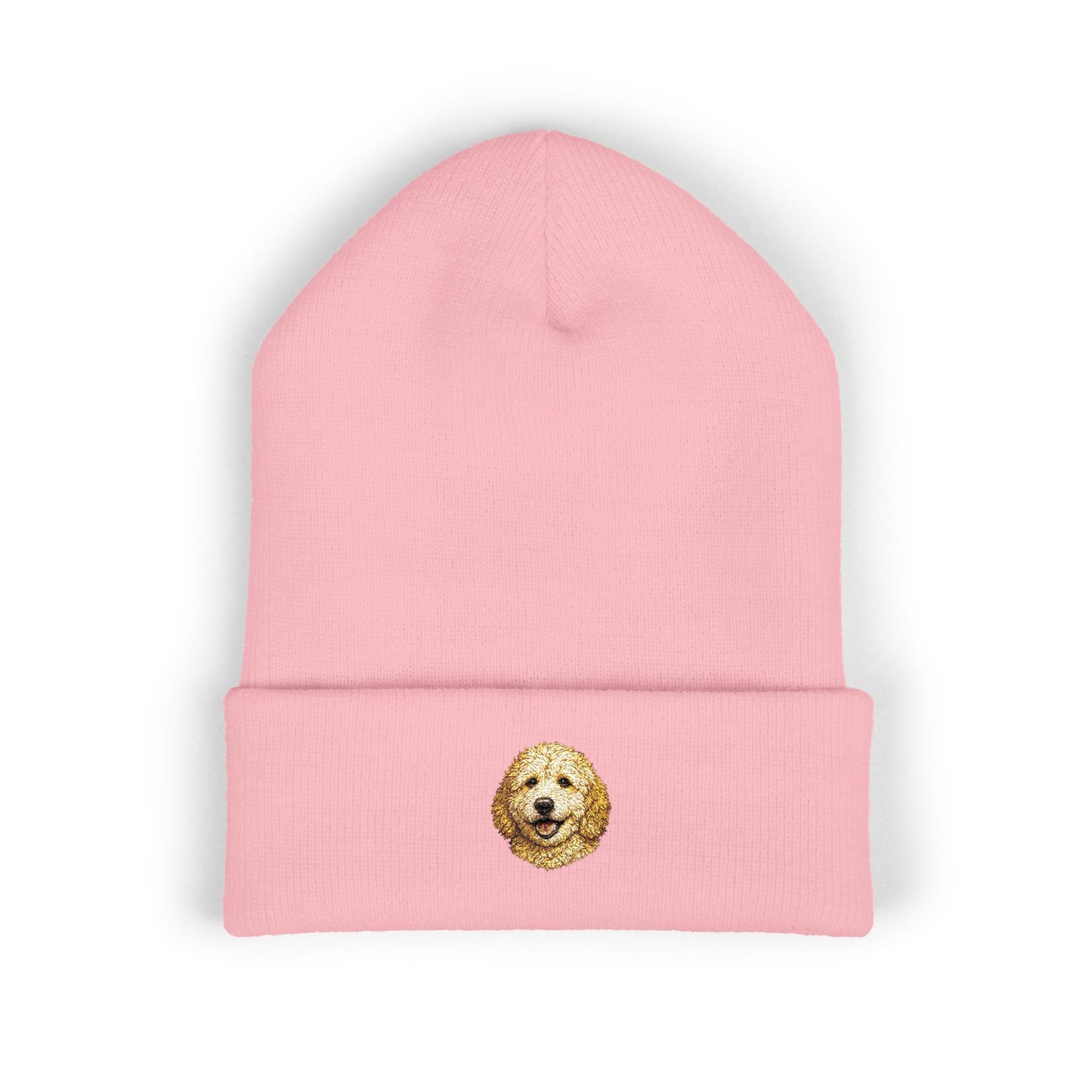 Golden Doodle Embroidered Beanie | Cuffed Knit Hat