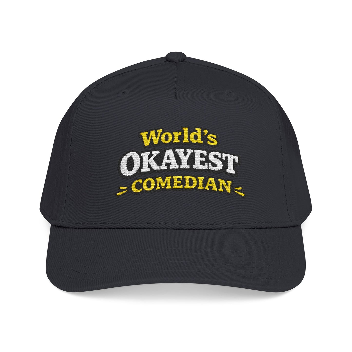 Dad Joke cap Worlds Okayest Comedian Mid Profile Baseball Cap