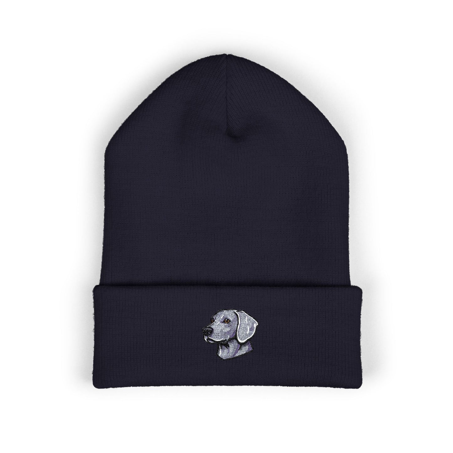 Weimaraner Embroidered Beanie | Cuffed Knit Hat