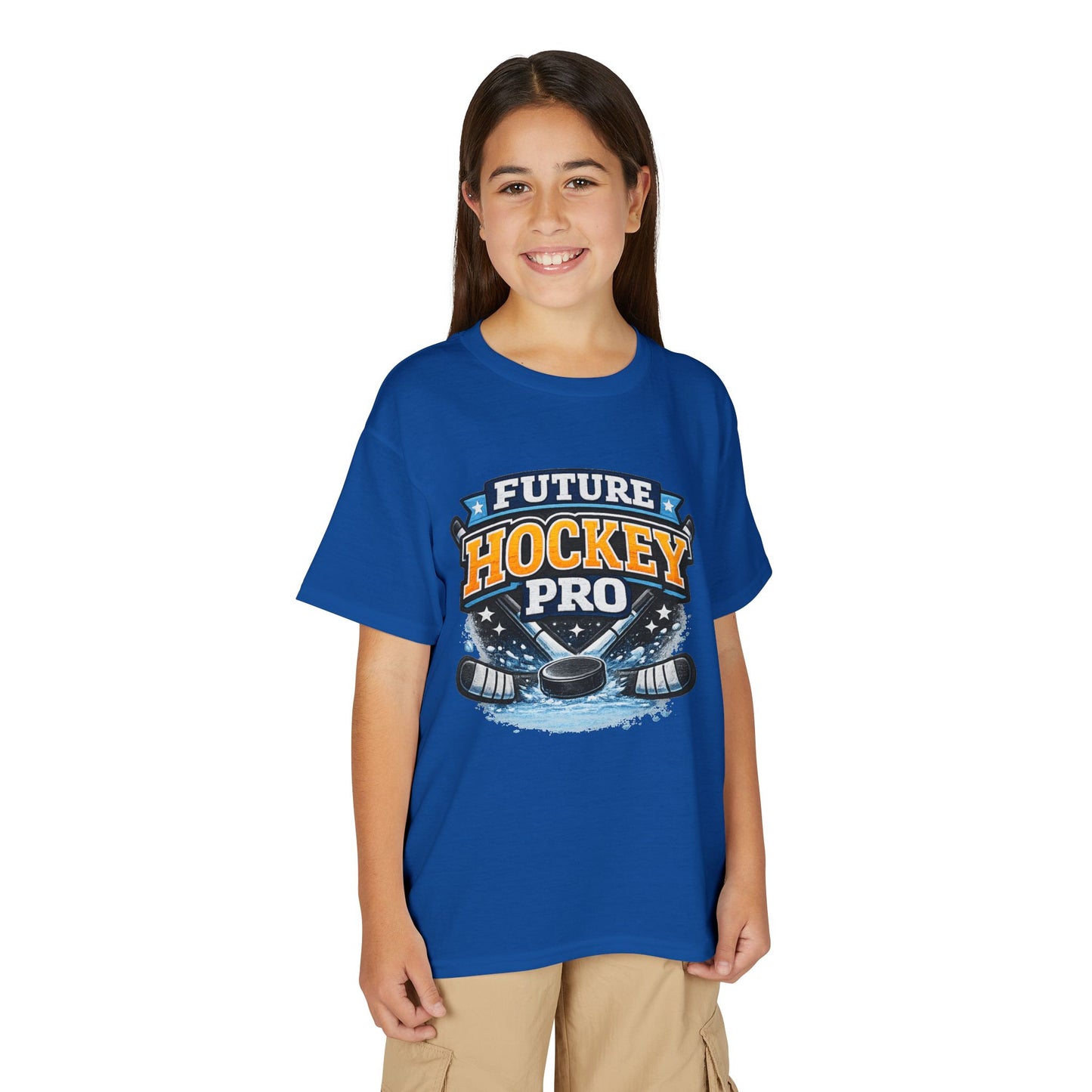 Future Hockey Pro Youth T-Shirt | Hockey Graphic, Puck & Sticks