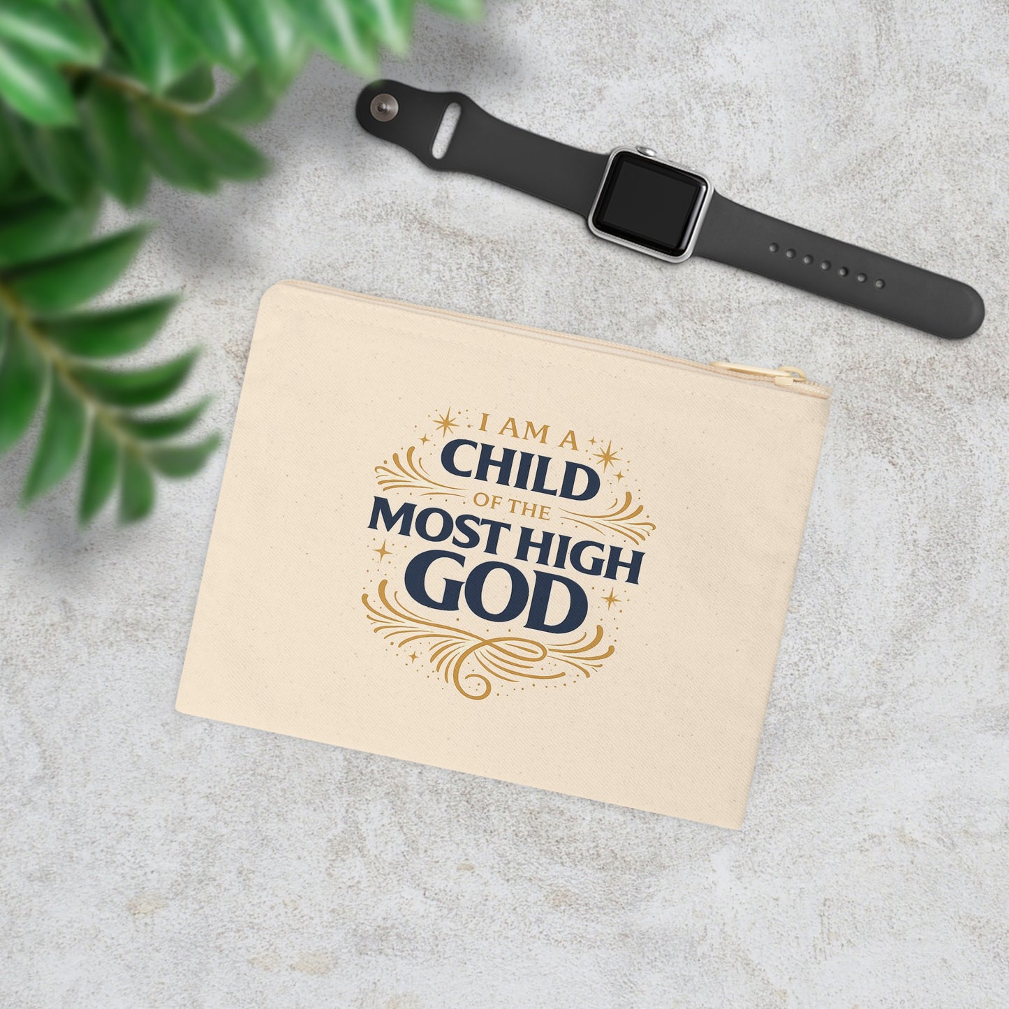 I Am a Child of the Most High God Accessory Zipper Pouch | Christian Faith Scripture