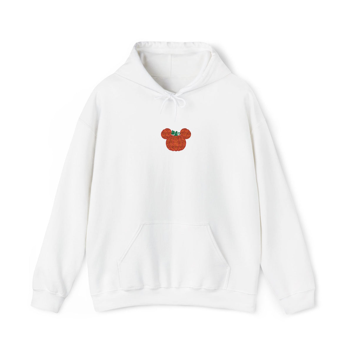 Fall Pumpkin Embroidered Ears silhouette Hoodie | Halloween pumpkin ears sweatshirt