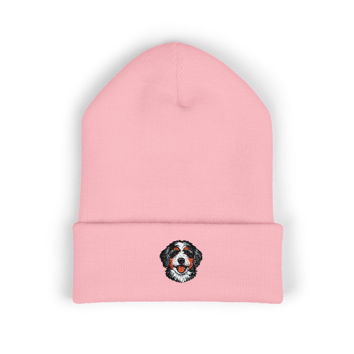 Bernedoodle Embroidered Beanie | Cuffed Knit Hat