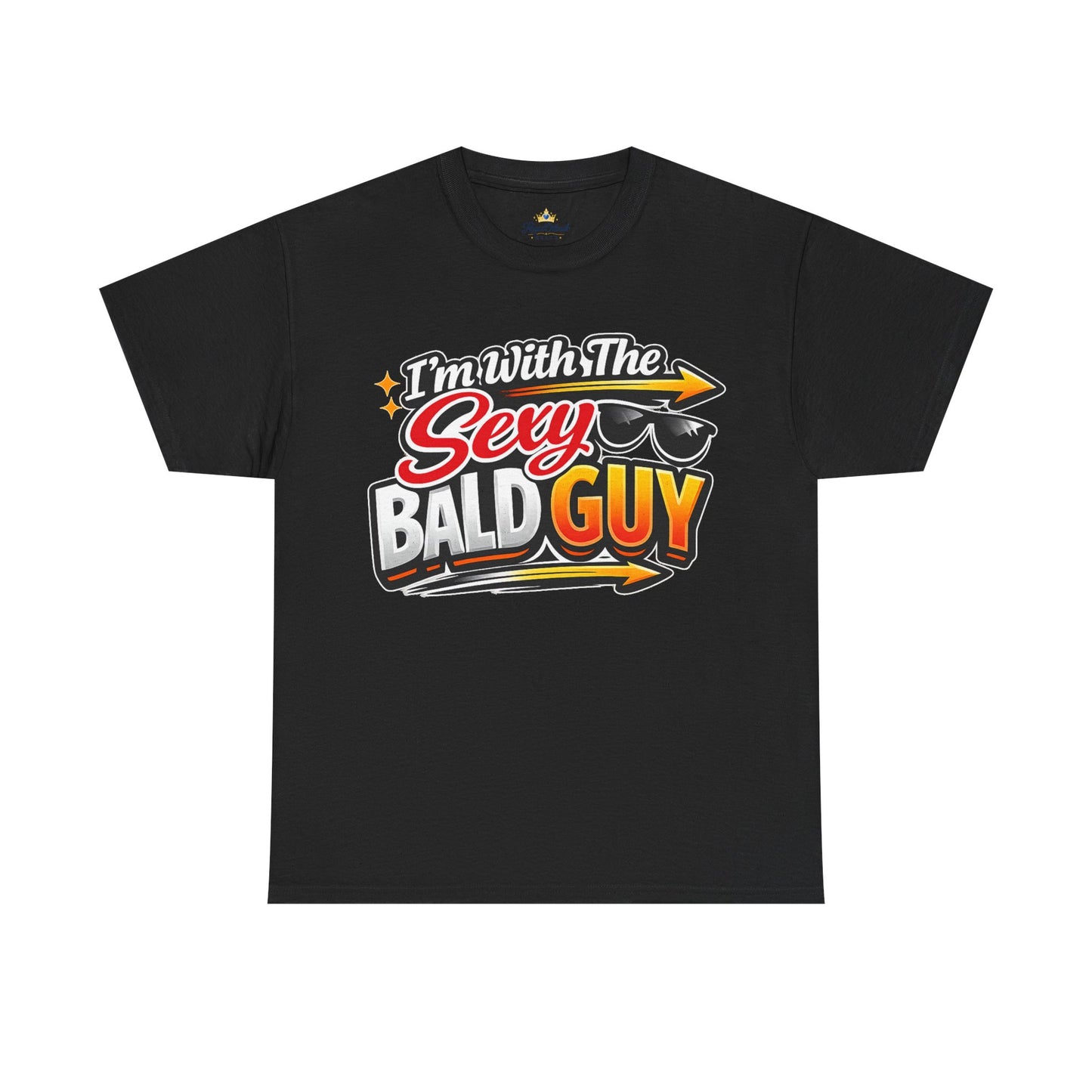 I'm With The Sexy Bald Guy T-Shirt | Funny Novelty Shirt, Sunglasses Graphic