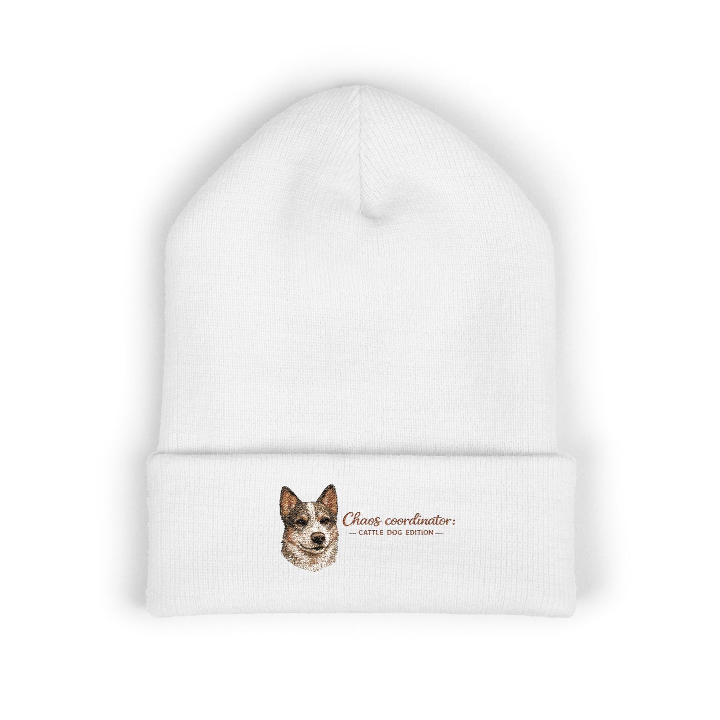 Australian Cattle Dog Embroidered Beanie | Cuffed Knit Hat