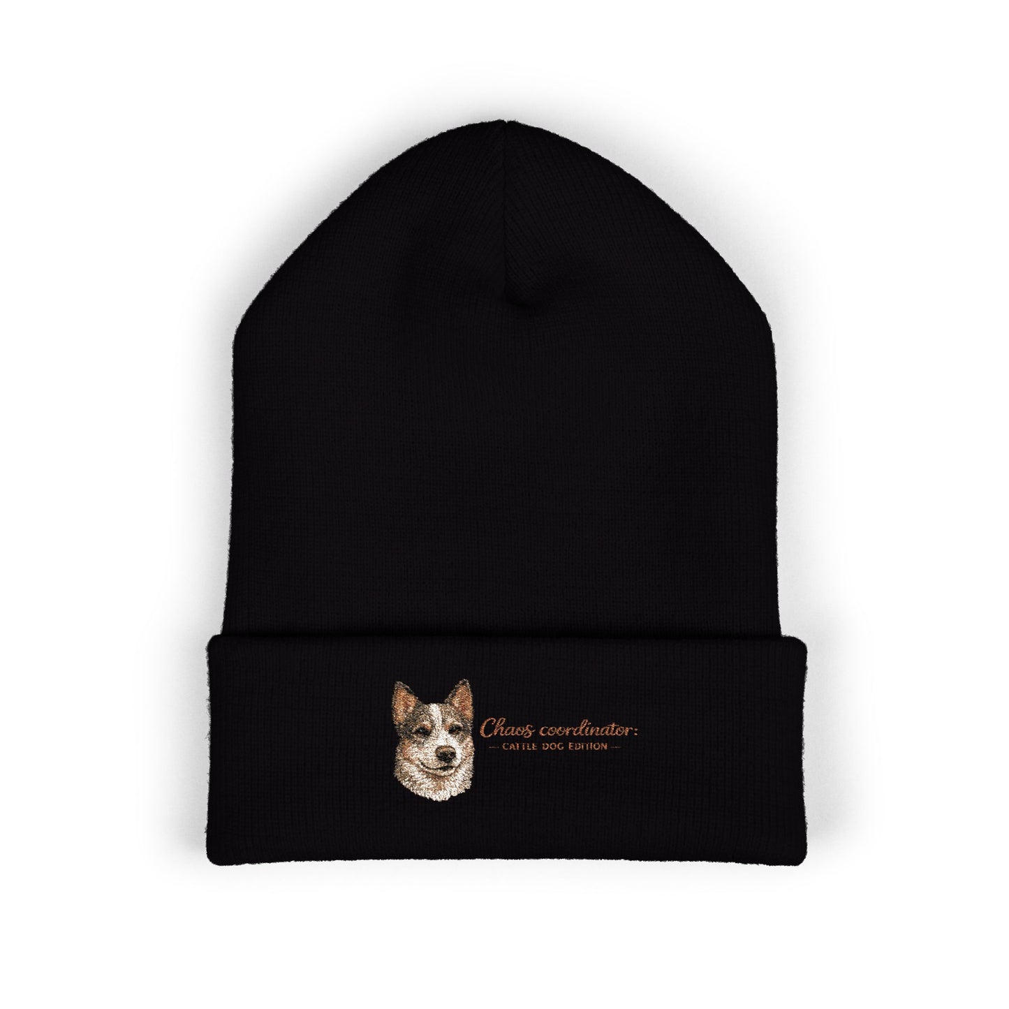 Australian Cattle Dog Embroidered Beanie | Cuffed Knit Hat