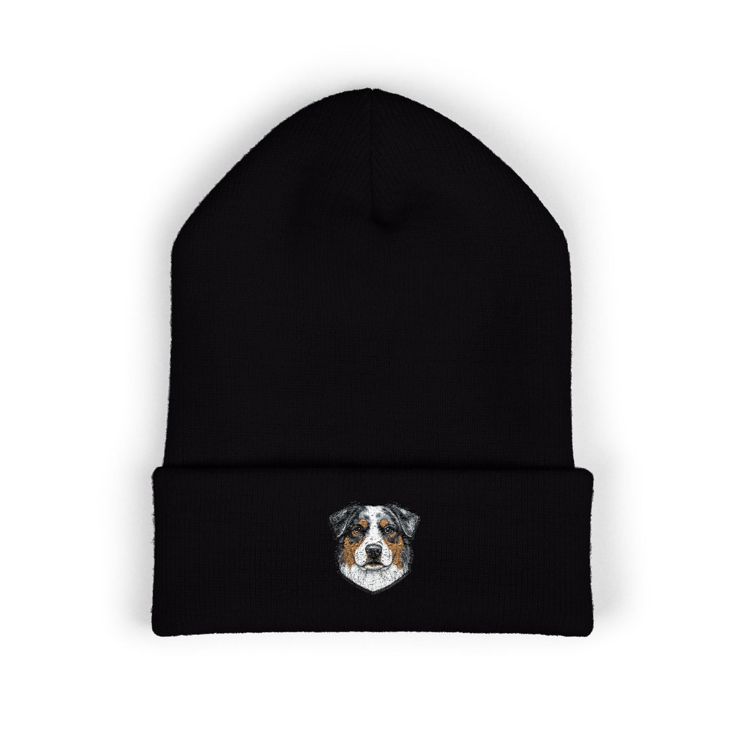 Australian Sheperd Embroidered Beanie | Cuffed Knit Hat