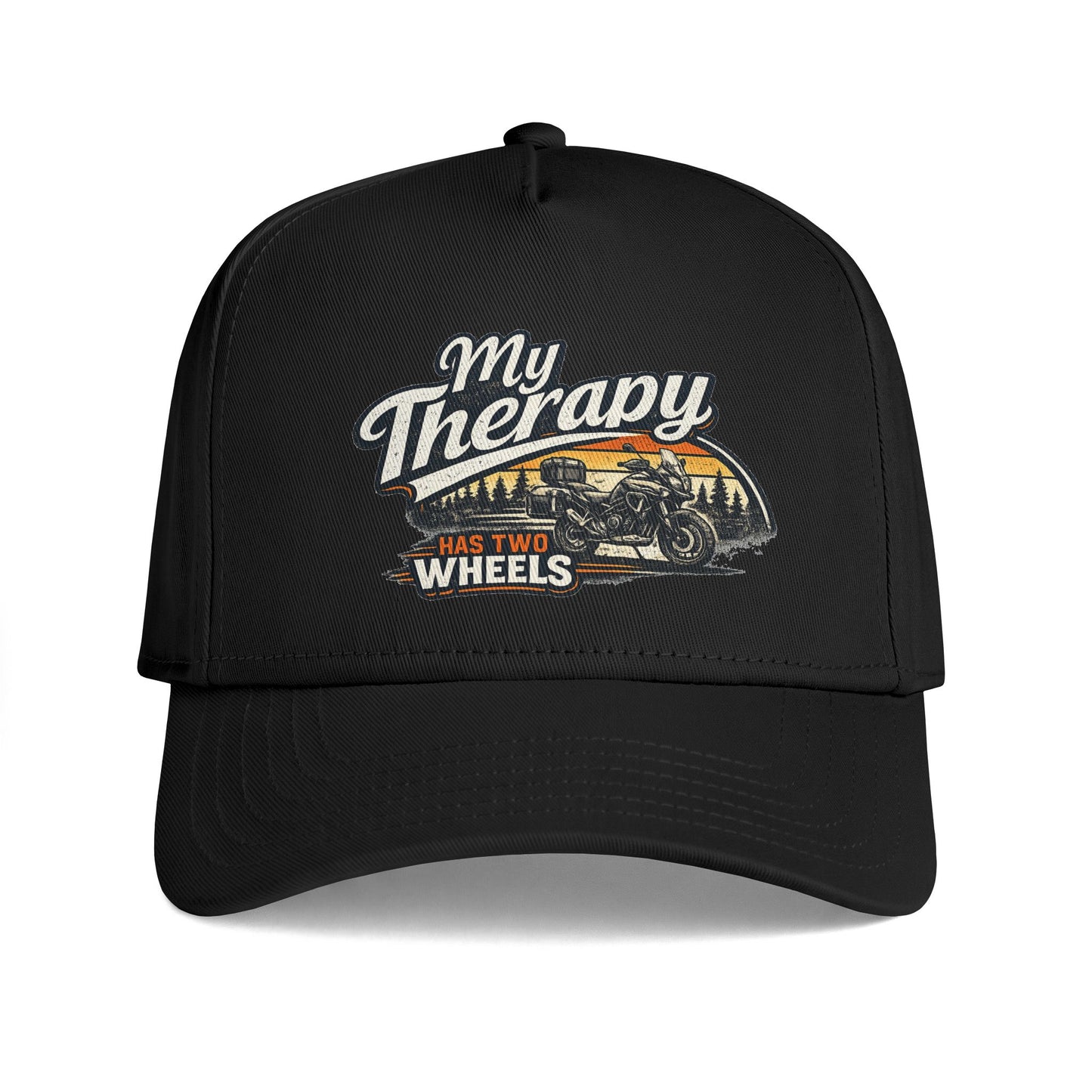 My Therapy Has Two Wheels Motorcycle Cap | Biker Trucker Hat