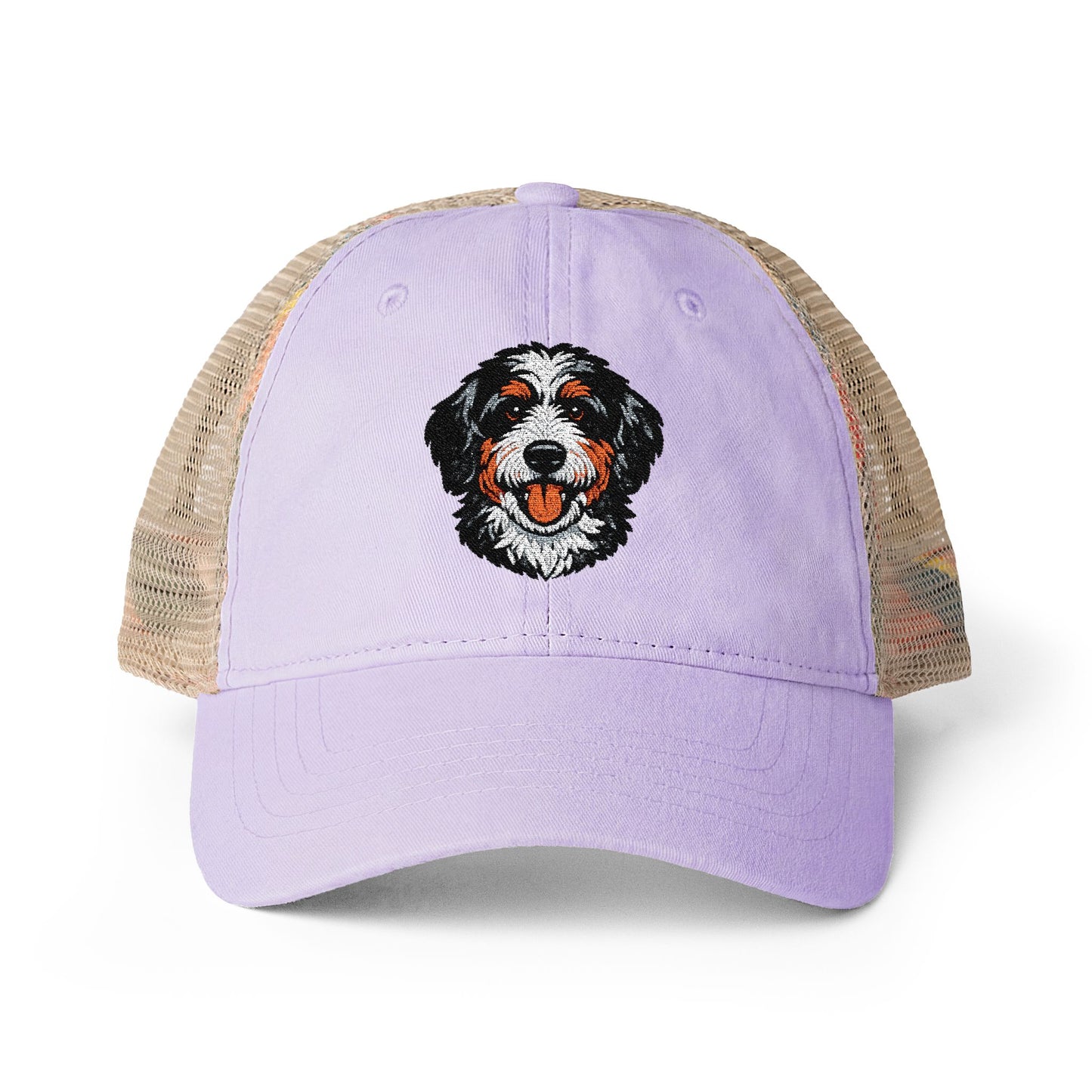 Bernedoodle embroidered Dog Mesh-Back Cap