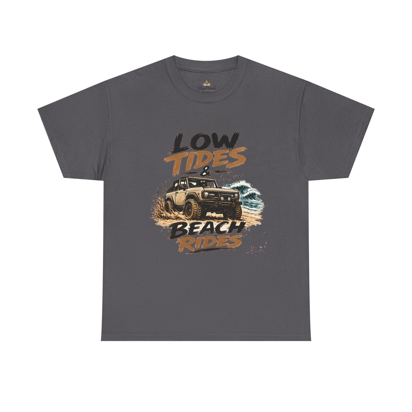 Low Tides & Beach Rides T-Shirt | 4x4 Beach Offroad Graphic