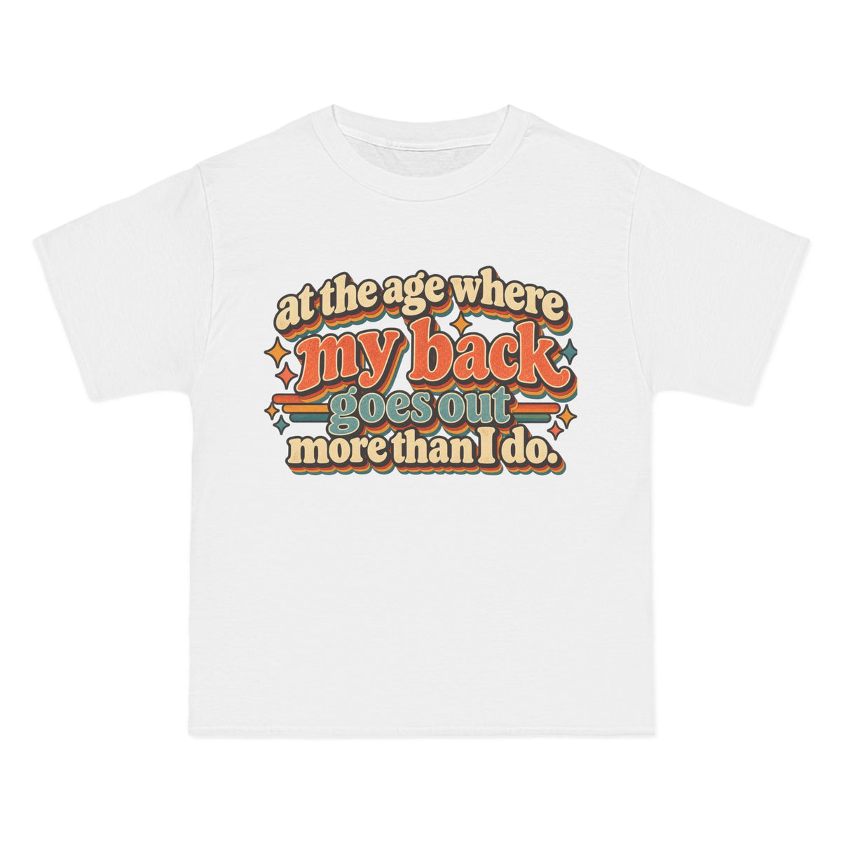 my back goes out more than I do T-Shirt | Retro Text Graphic