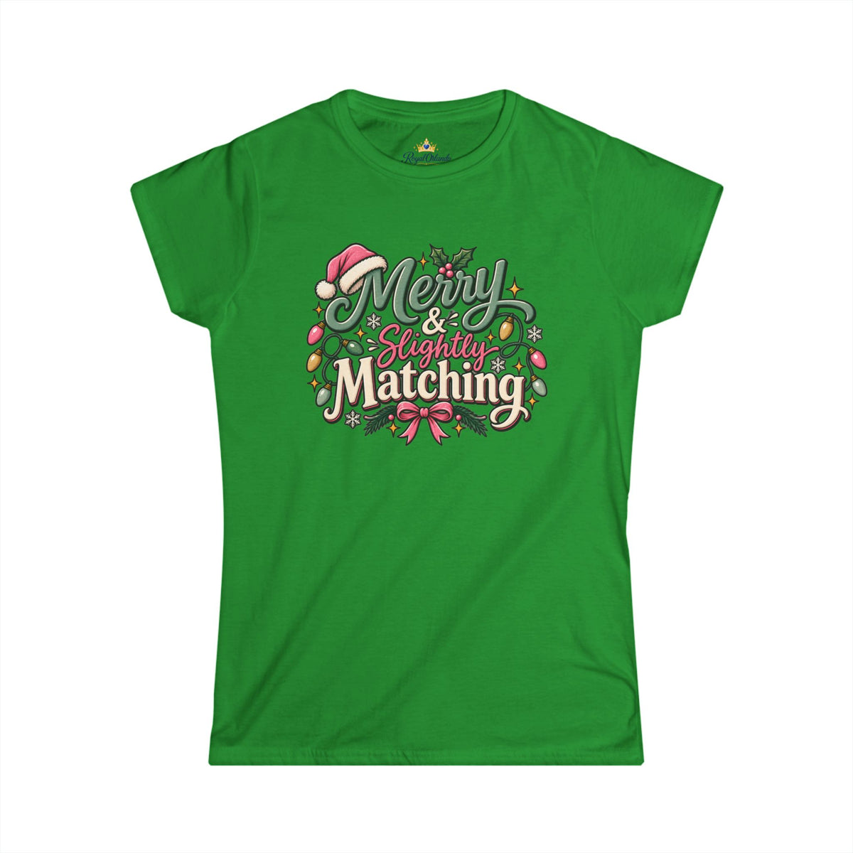 Women's Softstyle Tee Merry Sightly Matching Friends and Family holiday shirts