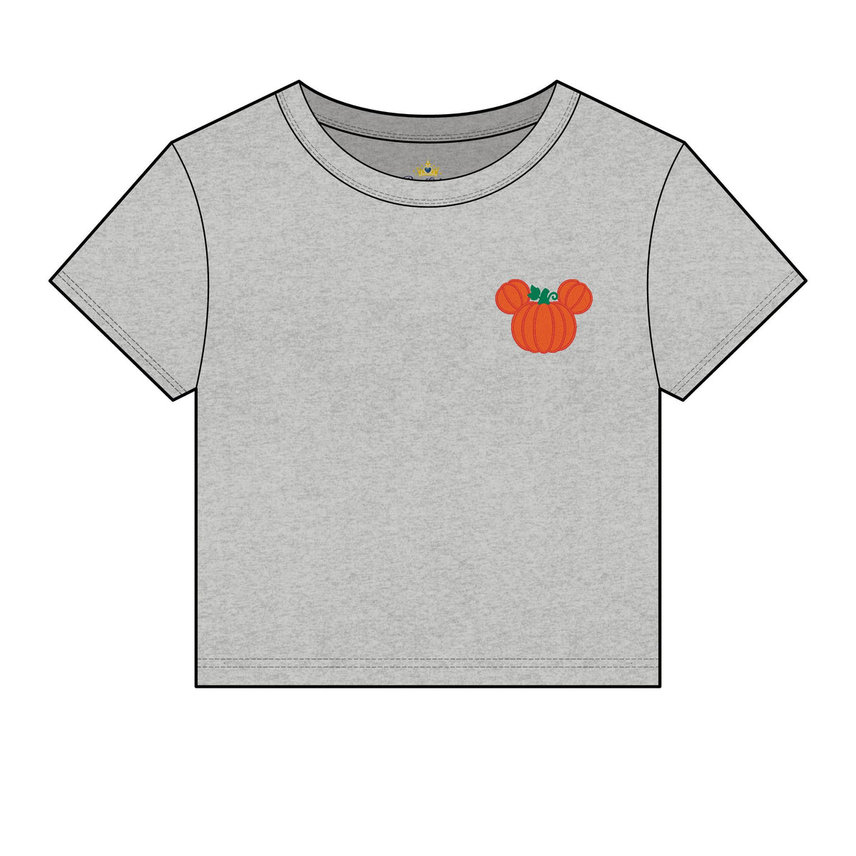 Fall Embroidered  Pumpkin Ears Tee | Autumn Baby Tee
