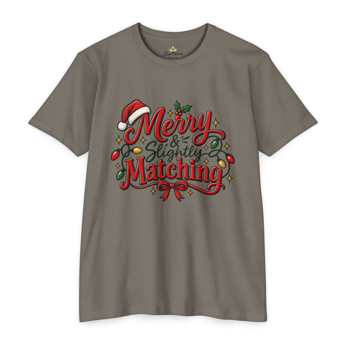Merry & Slightly Matching Christmas T-Shirt- Family and Friends holiday pajama shirts