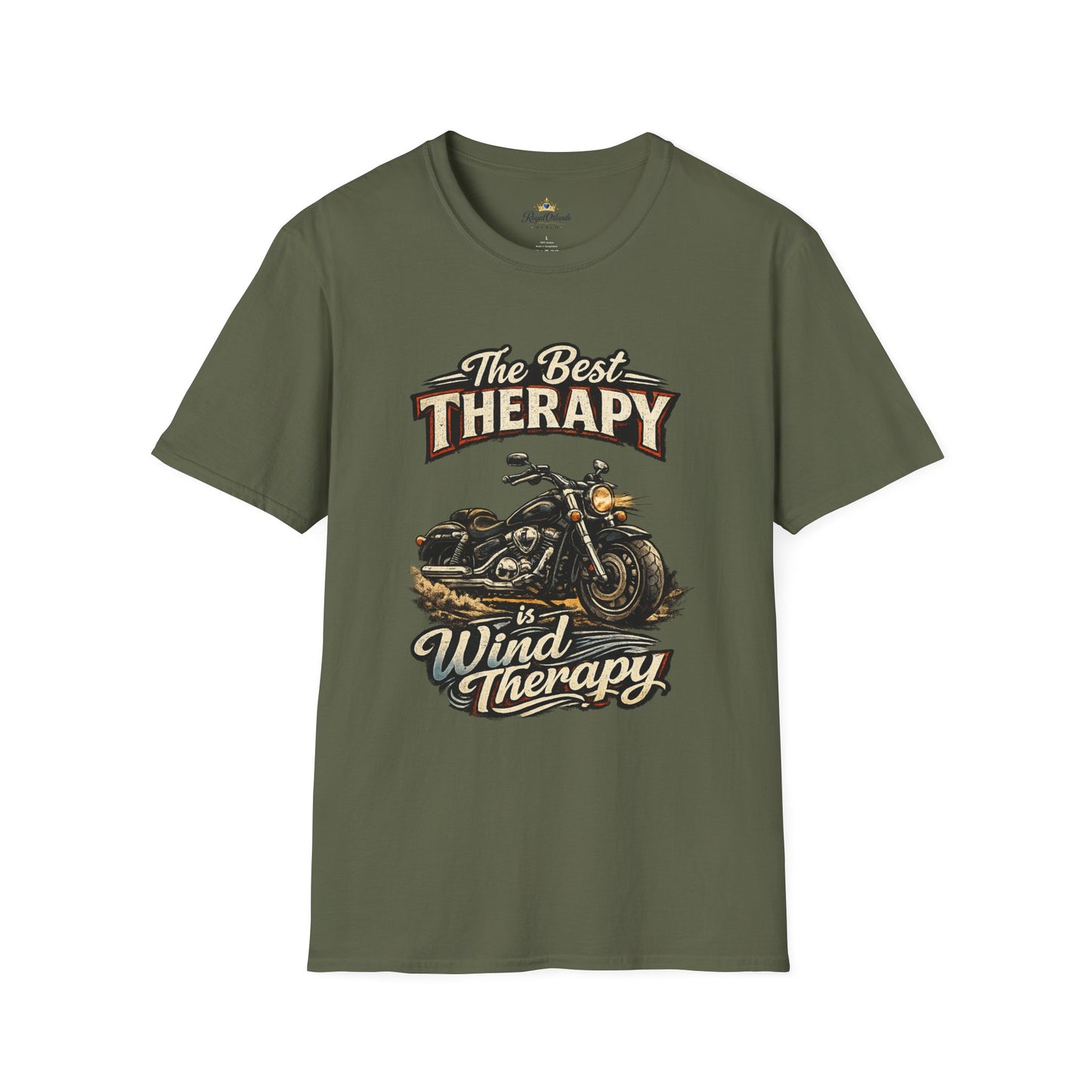 Motorcycle "The Best Therapy" T-Shirt | Bike Wind Therapy Design