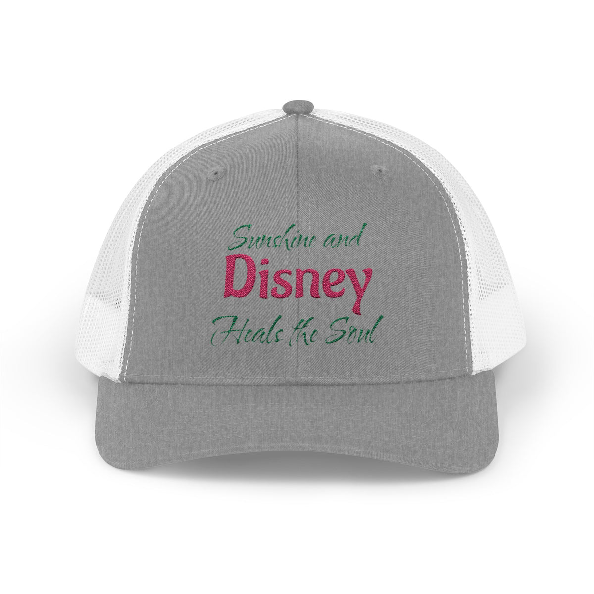 Sparkle sunshineText Snapback Cap | Glitter Script Trucker Hat Sunshine heals the soul