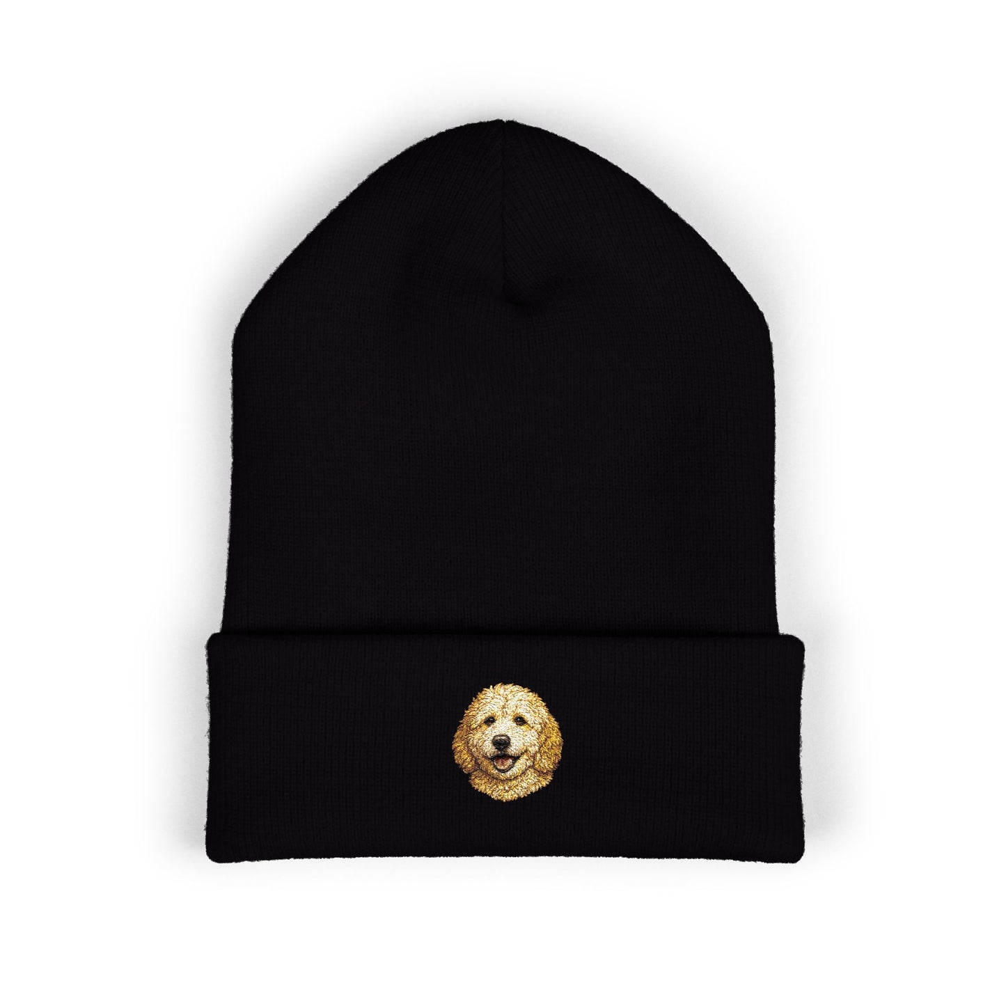 Golden Doodle Embroidered Beanie | Cuffed Knit Hat