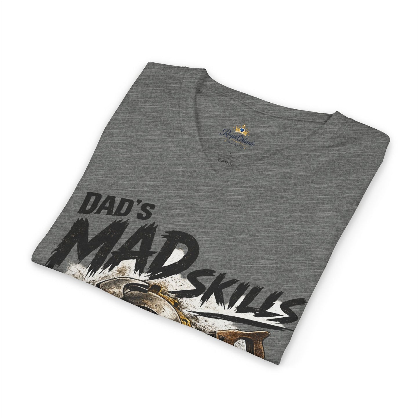 Dad's Mad Skills Pay The Bills V-Neck T-Shirt | Tool Belt Graphic Tee