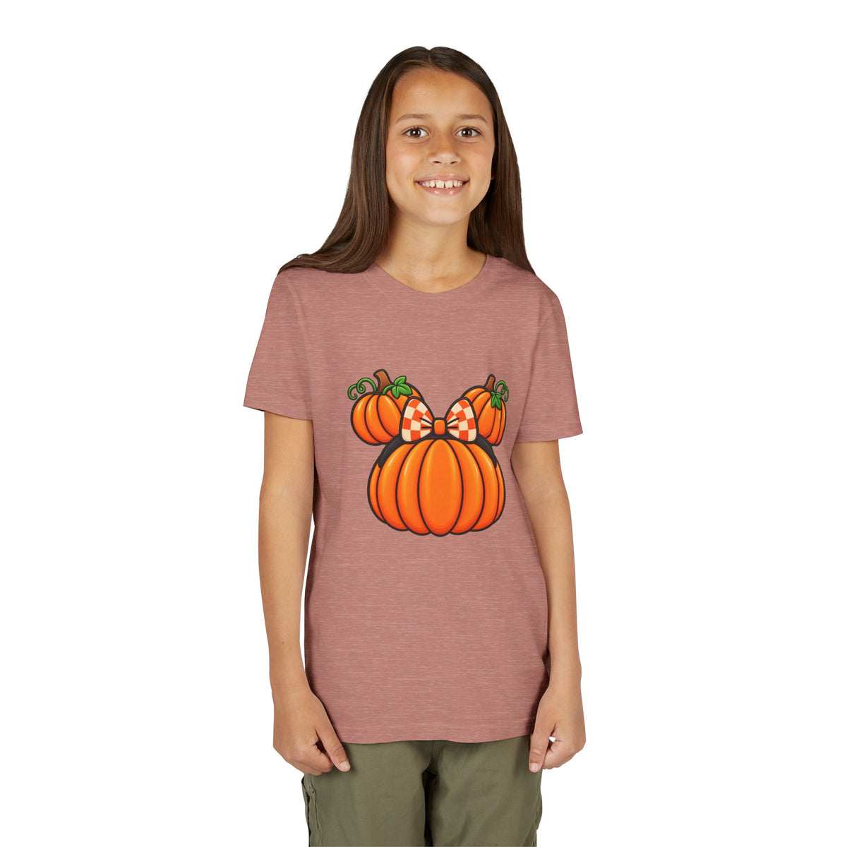 Fall Pumpkin Ears Youth Tee | Halloween Fall Pumpkin Tee