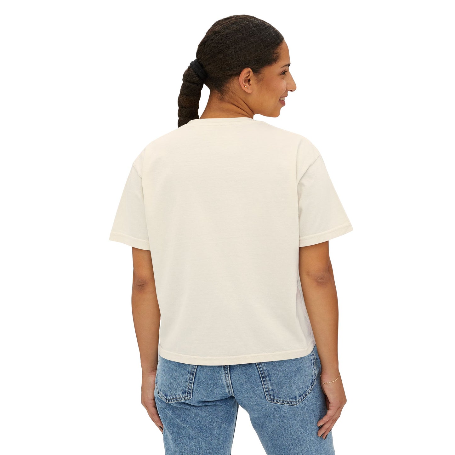 Women's Boxy Tee- Opossum and kitten neighborhood mom graphic