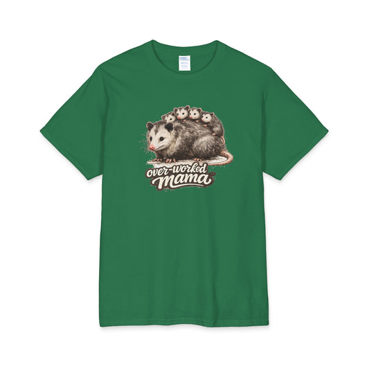 Opossum with Babies overworked mama Tee | Mom Life Graphic Shirt Mother's day