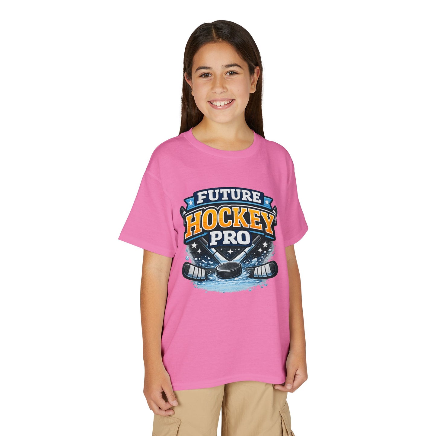 Future Hockey Pro Youth T-Shirt | Hockey Graphic, Puck & Sticks
