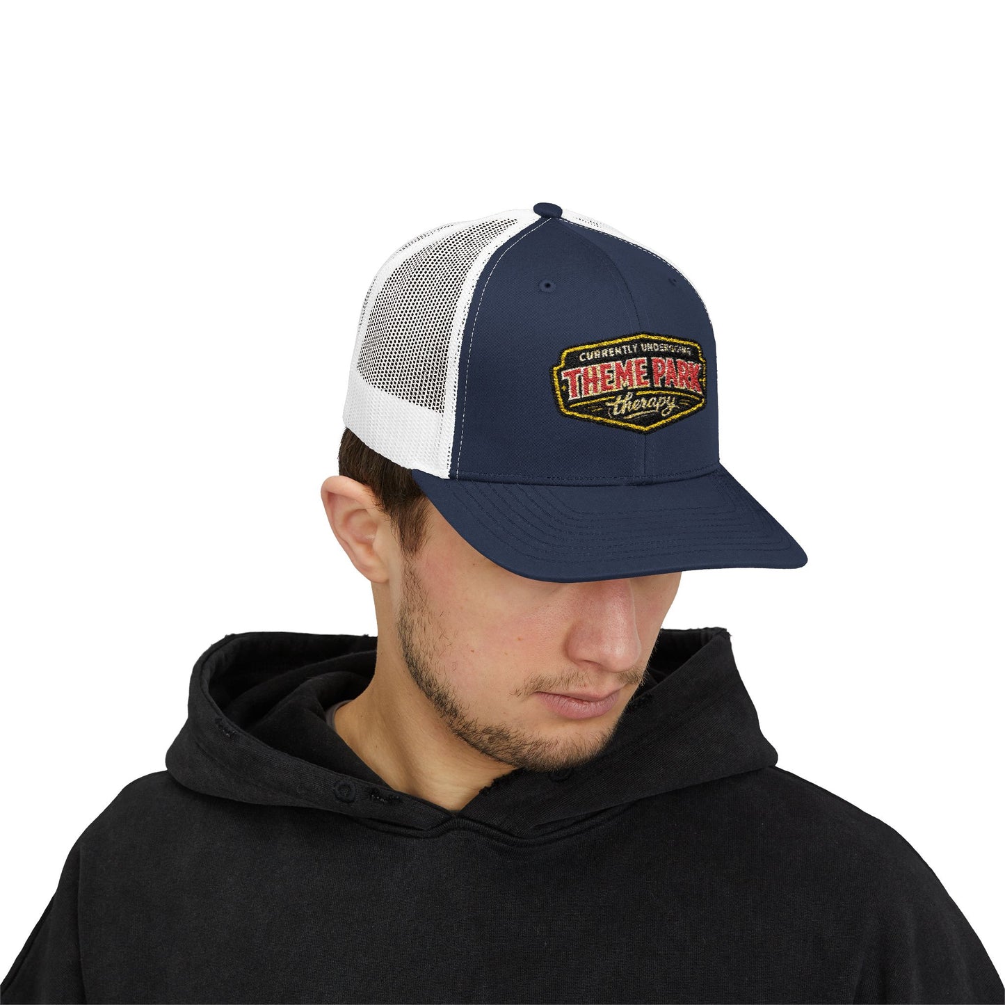 Theme Park Therapy Vintage Logo Snapback Cap | Trucker Mesh Hat