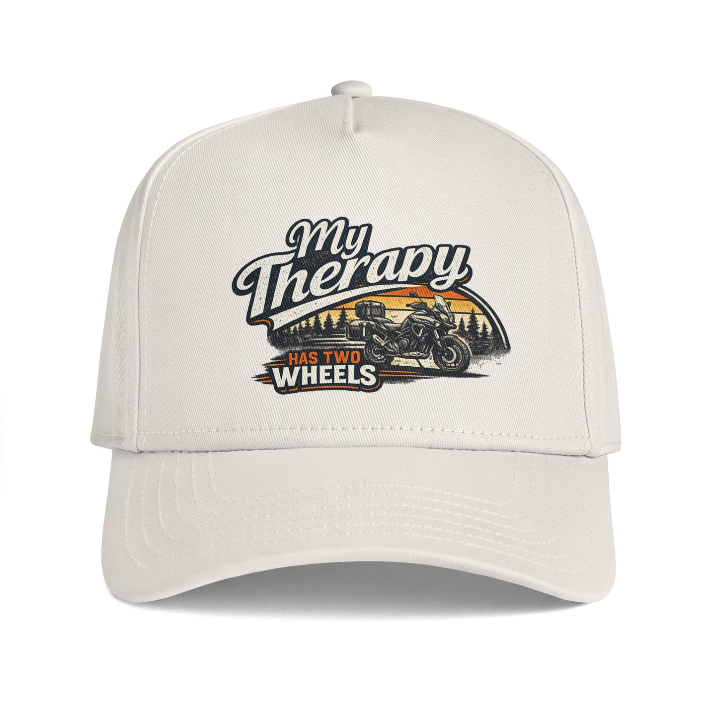 My Therapy Has Two Wheels Motorcycle Cap | Biker Trucker Hat