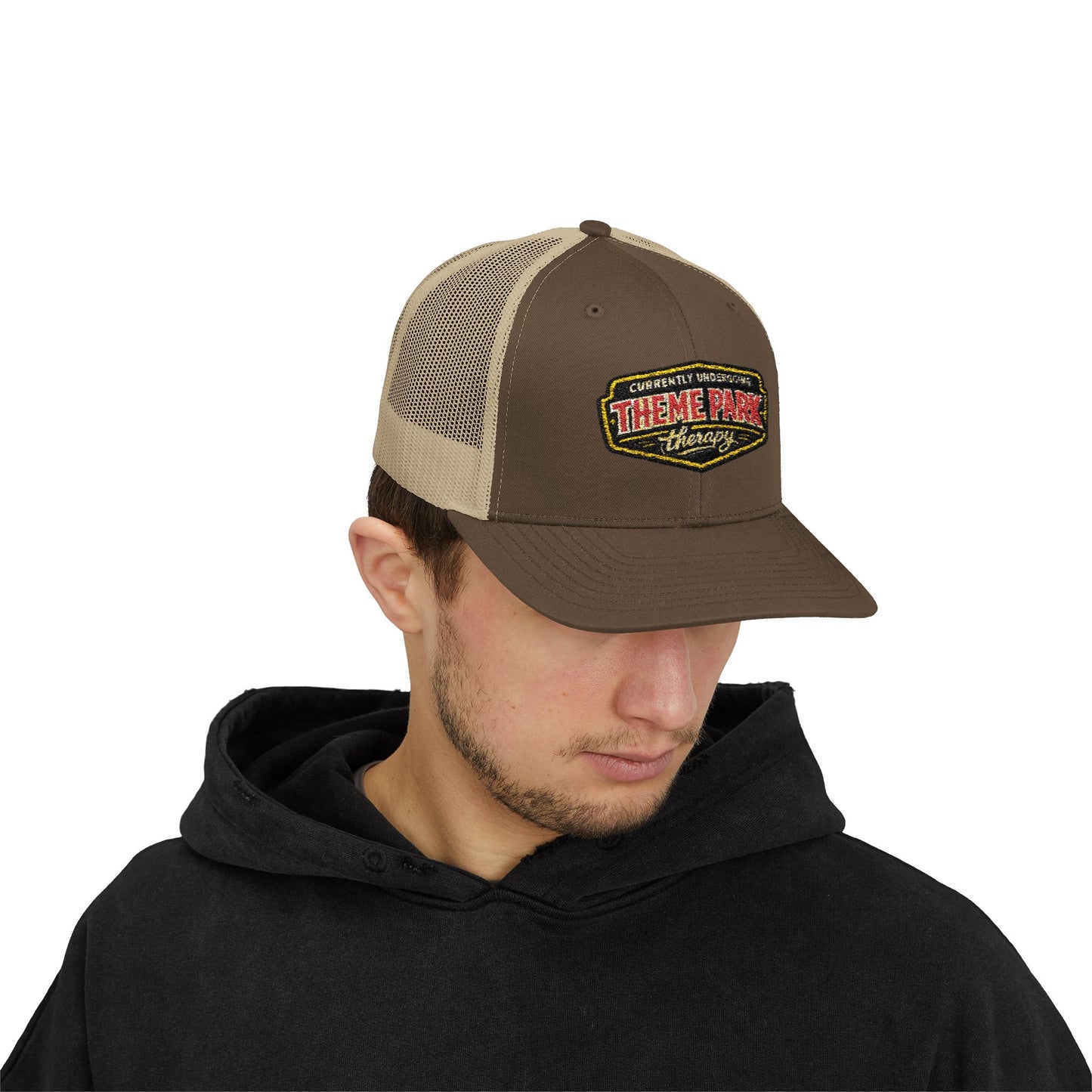 Theme Park Therapy Vintage Logo Snapback Cap | Trucker Mesh Hat
