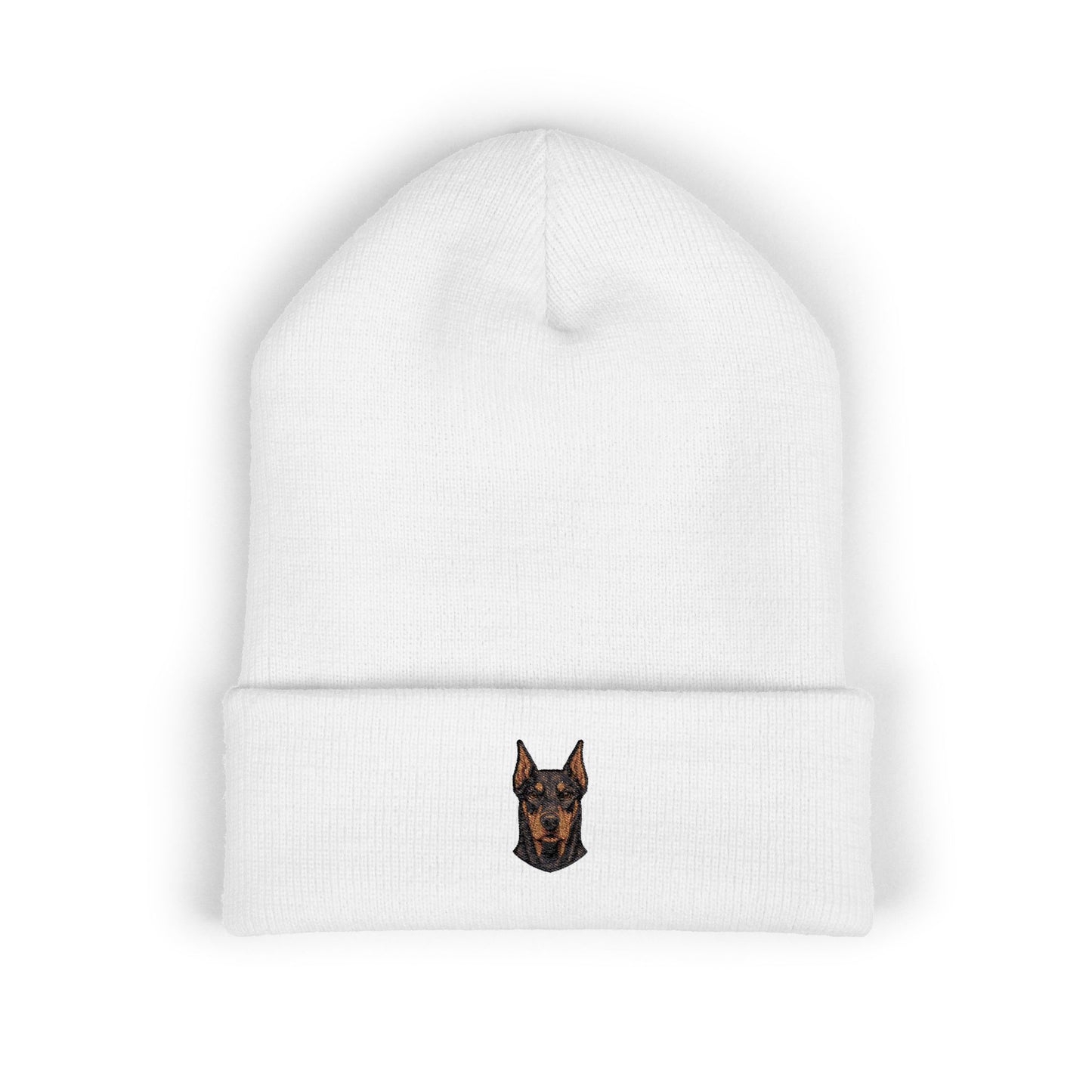 Doberman Pinscher Embroidered Beanie | Cuffed Knit Hat