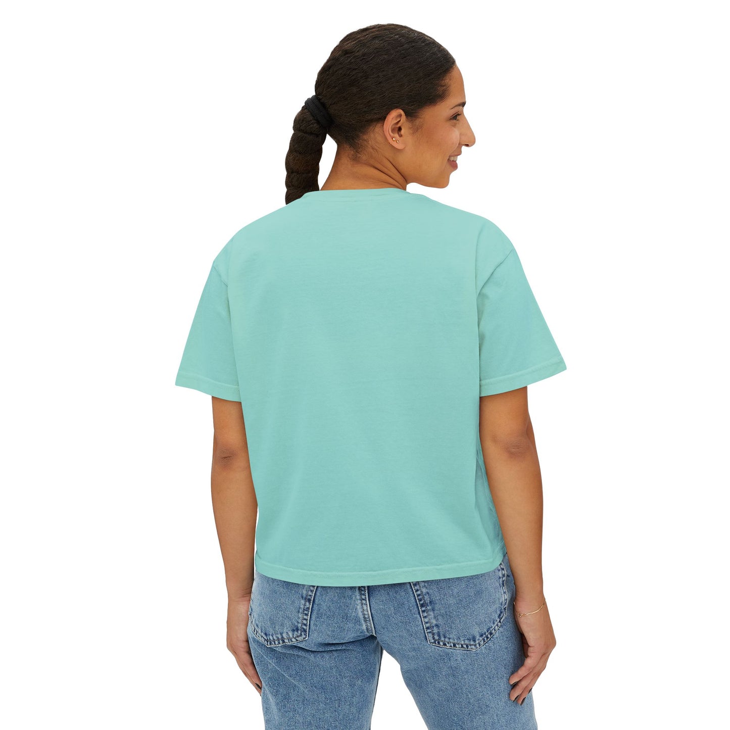 Women's Boxy Tee- Opossum and kitten neighborhood mom graphic