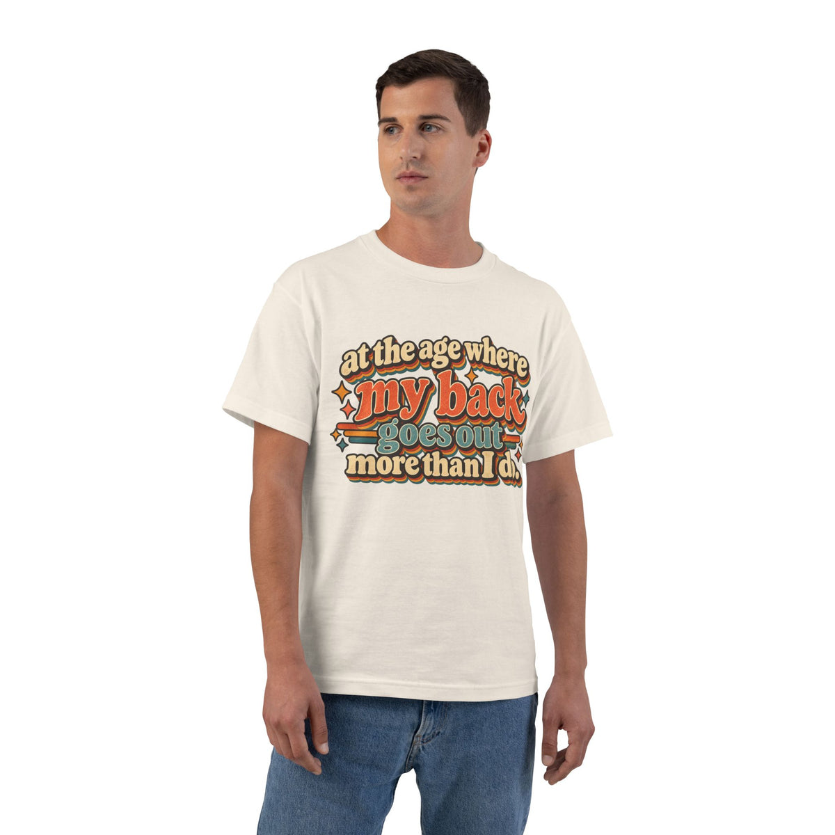 my back goes out more than I do T-Shirt | Retro Text Graphic