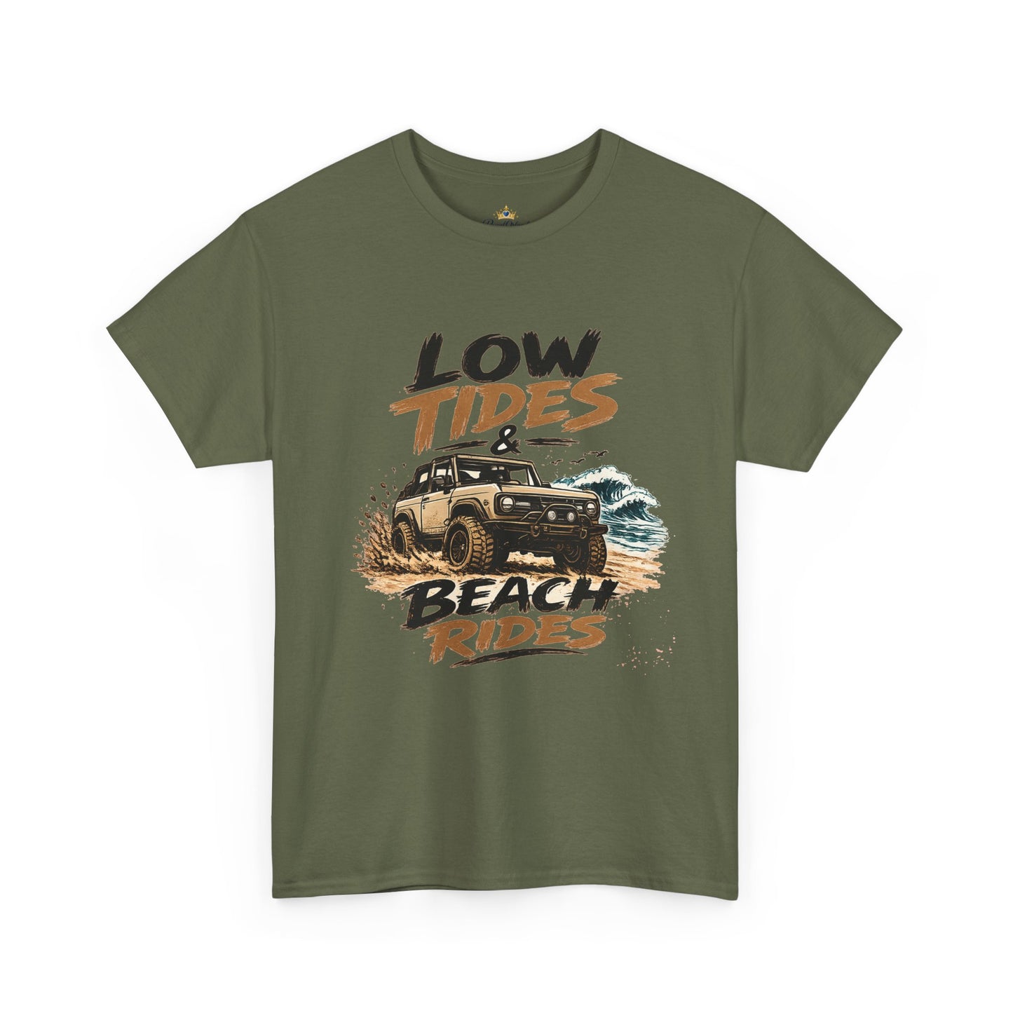 Low Tides & Beach Rides T-Shirt | 4x4 Beach Offroad Graphic